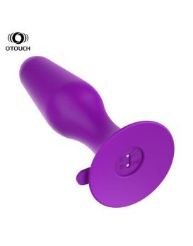 Фиолетовая анальная втулка SOLO с вращающимися шариками - 12,4 см.