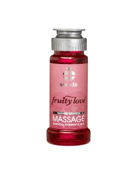 Лосьон для массажа Swede Fruity Love Massage Sparkling Strawberry Wine с ароматом клубничного вина - 50 мл.