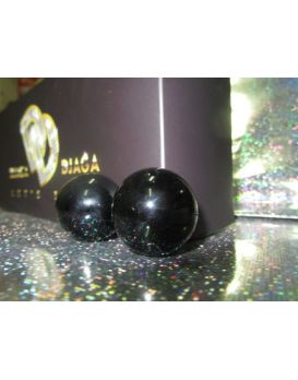 Чёрные вагинальные шарики из стекла