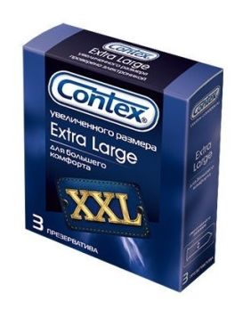 Презервативы увеличенного размера CONTEX №3 Extra Large, 3 шт.