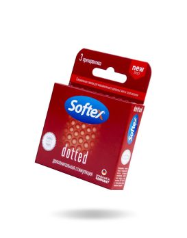Презервативы с дополнительной стимуляцией Softex Dotted - 3 шт.