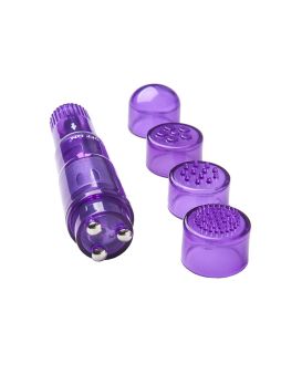 Фиолетовая виброракета Erotist с 4 насадками