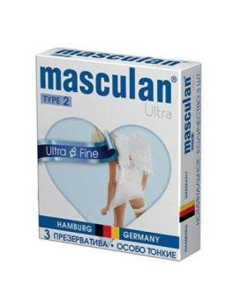 Ультратонкие презервативы Masculan Ultra Fine с обильной смазкой - 3 шт.