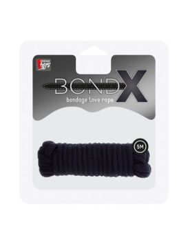 Чёрная веревка для связывания BONDX LOVE ROPE - 5 м.