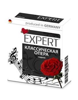 Гладкие презервативы Expert  Классическая опера  - 3 шт.