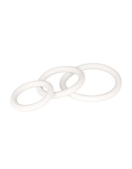 Набор из 3 белых эрекционных колец White Rubber Ring Set
