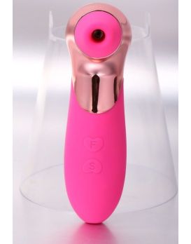 Розовый вибростимулятор PRO-X5 с функцией вакуумной стимуляции