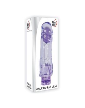 Фиолетовый вибратор-реалистик CHUBBY FUN VIBE - 19 см.