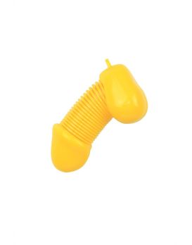 Желтый брелок для ключей в форме пениса