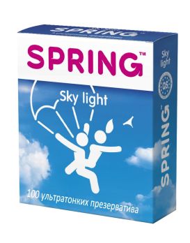 Ультратонкие презервативы SPRING SKY LIGHT - 100 шт.