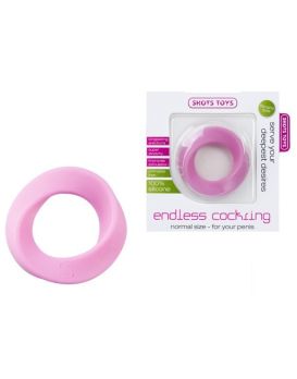 Розовое эрекционное кольцо Endless Cocking Small