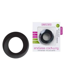 Эрекционное кольцо Endless Cocking Small черного цвета