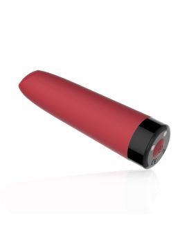 Красный мини-вибратор Awaken со скошенным кончиком - 10 см.