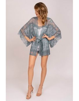 Роскошный кружевной халат-кимоно