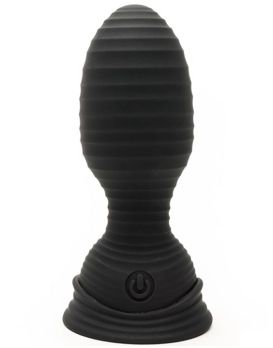 Черная расширяющаяся вибропробка Athena с пультом - 11,6 см.