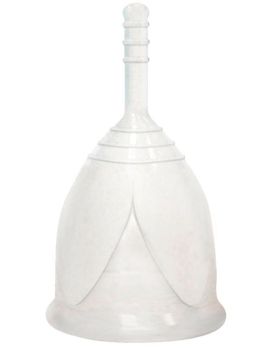 Белая менструальная чаша размера L