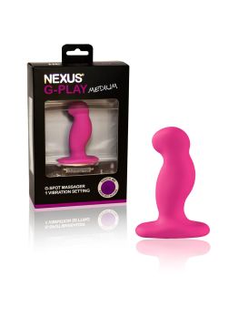 Анальный стимулятор Nexus G-Play Medium Pink с вибрацией - 9 см.