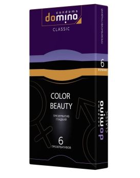 Разноцветные презервативы DOMINO Colour Beauty - 6 шт.