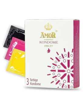 Ароматизированные презервативы AMOR Fruit - 3 шт.