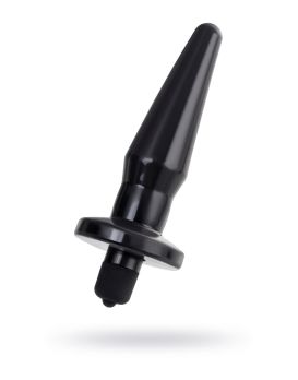 Черная анальная втулка Lacerta с вибрацией - 12,1 см.