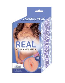 Телесный вибромастурбатор-вагина Real Women Vibration
