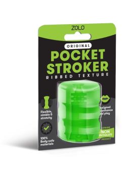 Зеленый портативный мастурбатор Zolo Original Pocket Stroker