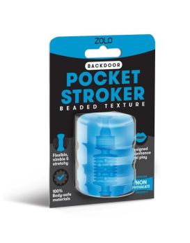 Голубой портативный мастурбатор Zolo Backdoor Pocket Stroker