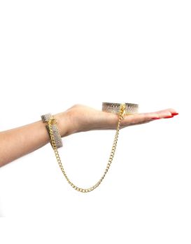 Золотистые наручники Diamond Handcuffs Liz