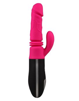 Ярко-розовый вибростимулятор-кролик для зоны G Pink Punch - 28,1 см.