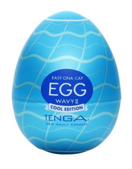 Мастурбатор-яйцо с охлаждающей смазкой EGG Wavy II Cool