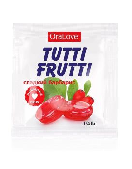 Гель-смазка Tutti-frutti со вкусом барбариса - 4 гр.