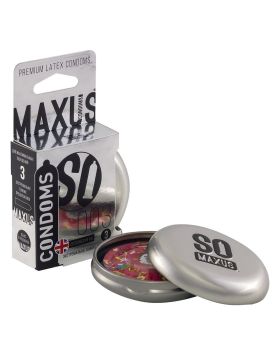 Экстремально тонкие презервативы в железном кейсе MAXUS Extreme Thin - 3 шт.