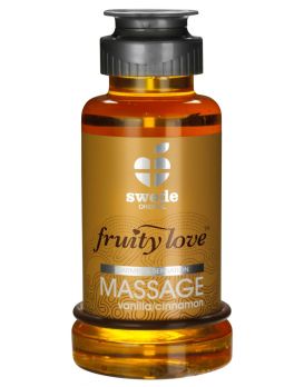 Лосьон для массажа Swede Fruity Love Massage Vanilla/Cinnamon с ароматом ванили и корицы - 100 мл.