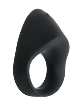Черное эрекционное кольцо с вибрацией Night Rider