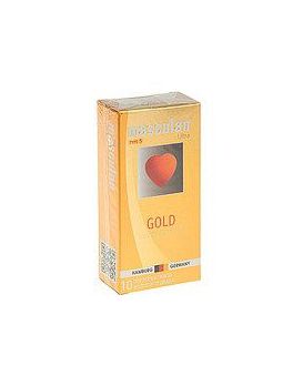 Презервативы Masculan Ultra Gold с золотым напылением и ароматом ванили - 10 шт.
