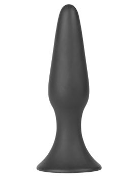 Чёрная анальная пробка Silky Buttplug Small - 11,5 см.