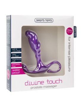 Фиолетовый стимулятор простаты DivineTouch - 10,5 см.