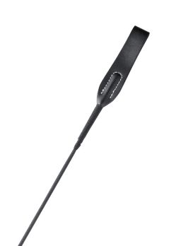 Черный гладкий стек с ручкой - 71 см.