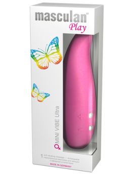 Розовый вибратор Masculan Play MINI VIBE Ultra - 16 см.