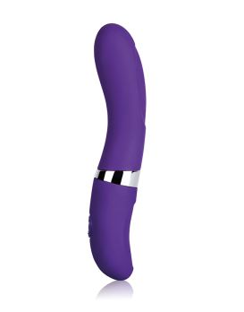 Фиолетовый силиконовый вибромассажёр Daphne - 12,7 см.