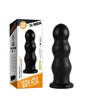 Черный анальный стимулятор X-men - 25,4 см.