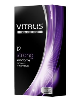 Презервативы с утолщённой стенкой VITALIS premium №12 Strong - 12 шт.
