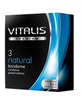 Классические презервативы VITALIS premium №3 Natural - 3 шт.