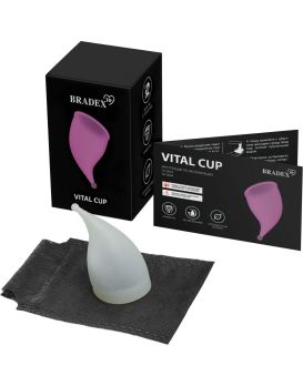 Белая менструальная чаша Vital Cup S