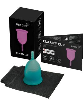 Бирюзовая менструальная чаша Clarity Cup S