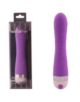 Фиолетовый вибратор из силикона с текстурной поверхностью Cupids Revenge - 20,5 см.