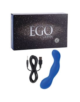 Синий вибромассажер простаты из премиум-силикона EGO e5 - 16,5 см.