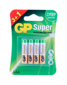 Батарейки GP Super Alkaline ААA/LR03 24А - 3+1 шт.