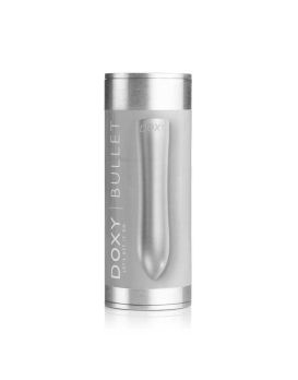 Серебристая металлическая вибропуля Doxy - 12 см.