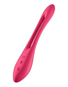 Красный многофункциональный вибратор для пар Satisfyer Elastic Joy